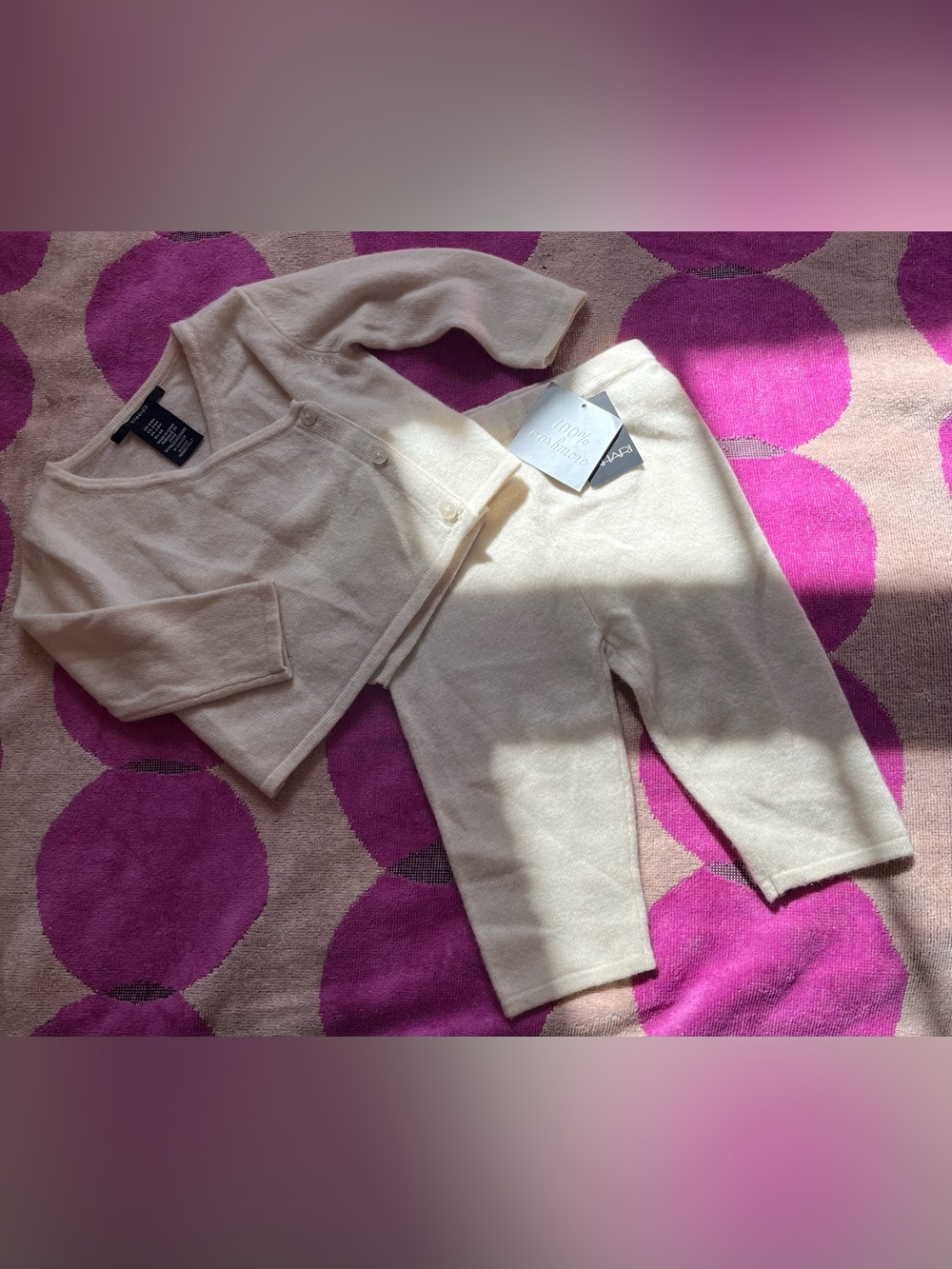NWT 100% Cashmere Infant Matching 2 Piece Set